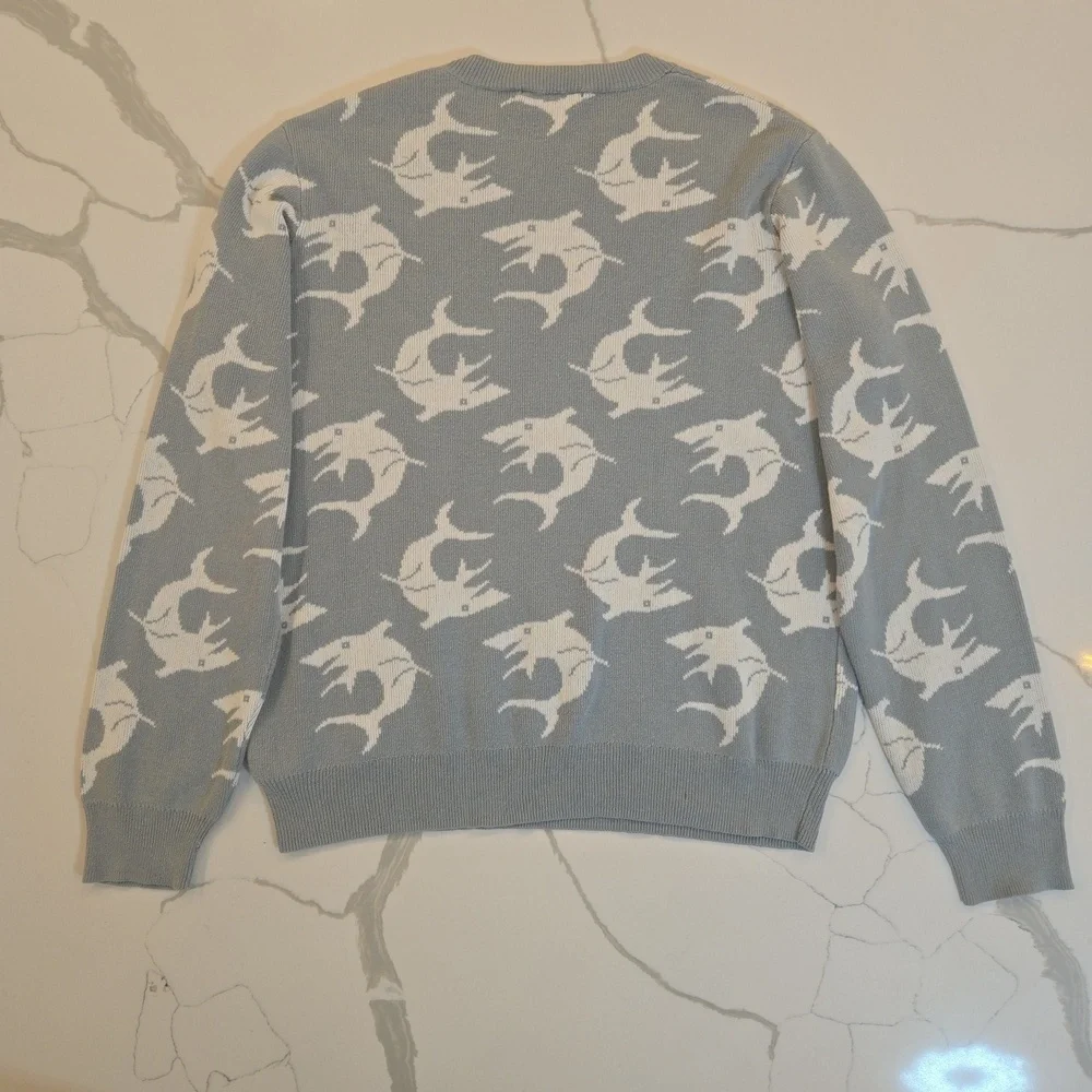 Stella McCartney Kids 100% Cotton Shark Sweater Sweatshirt Blue Size 12yrs - Picture 2 of 10